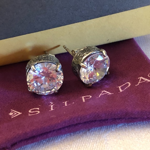 Silpada P2381 Crown Jewel Cubic Zirconia Earrings - Picture 6 of 16